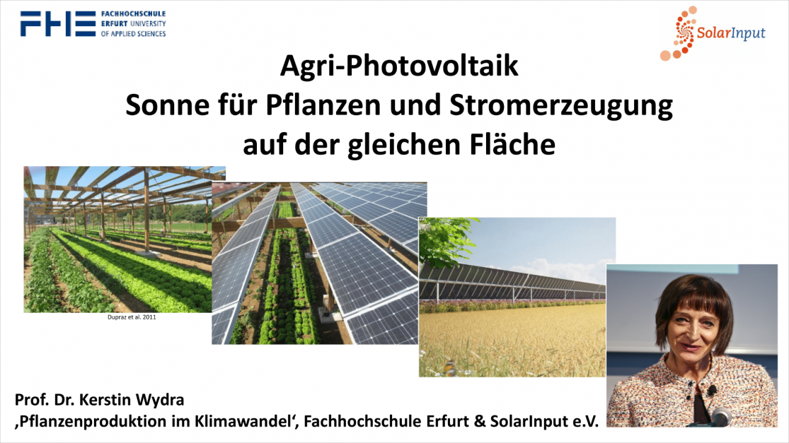 AgriPV - Agriphotovoltaik - Prof. Dr. Kerstin Wydra