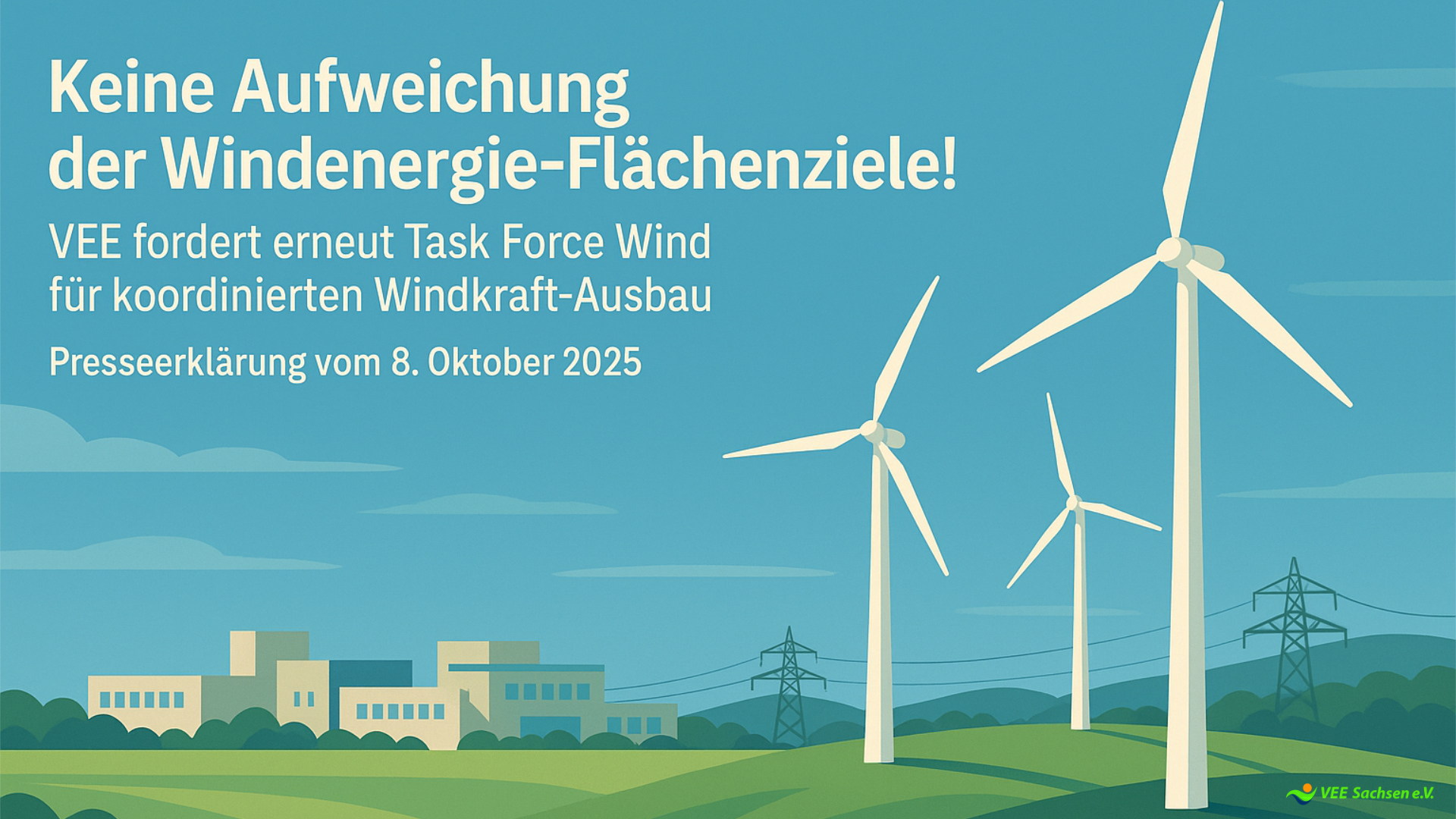 Keine Aufweichung der Windenergie-Flächenziele! VEE fordert erneut Task Force Wind für koordinierten Windkraft-Ausbau
