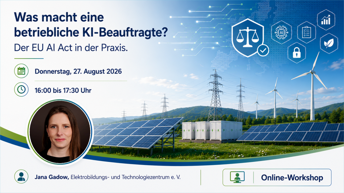 Online-Workshop: Was macht eine betriebliche KI-Beauftragte? Der EU AI Act in der Praxis.